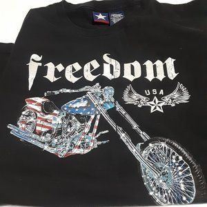 Freedom Chopper Men's T Shirt in Size 2XL